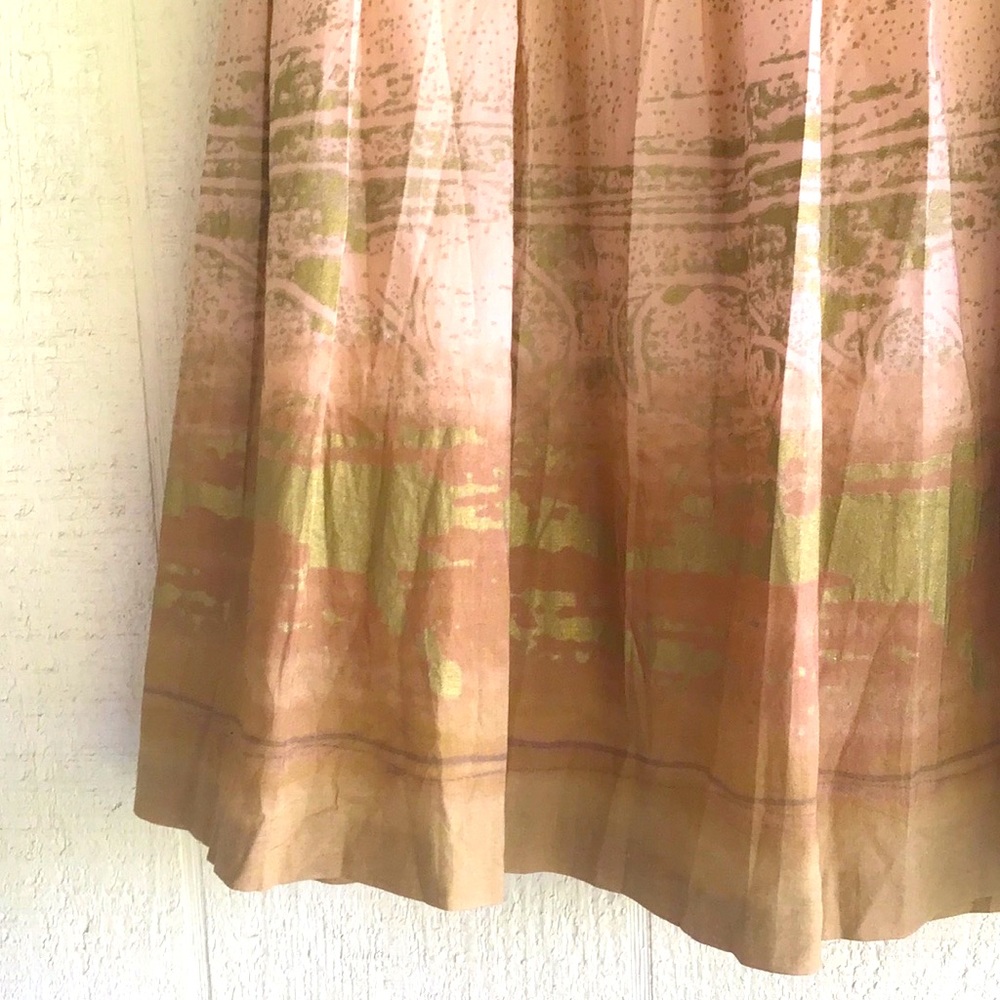 Vintage boho pleated skirt & button down shirt - Picture 9 of 16